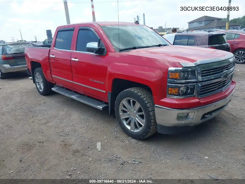 2014 Chevrolet Silverado 1500 1Lz VIN: 3GCUKSEC3EG408893 Lot: 39716640