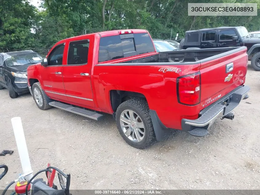 2014 Chevrolet Silverado 1500 1Lz VIN: 3GCUKSEC3EG408893 Lot: 39716640