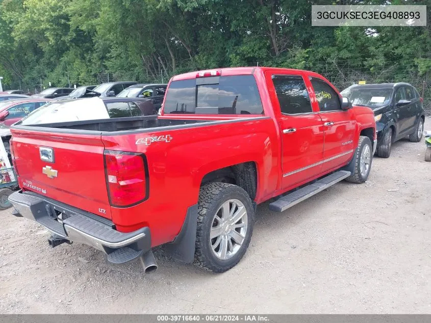 2014 Chevrolet Silverado 1500 1Lz VIN: 3GCUKSEC3EG408893 Lot: 39716640