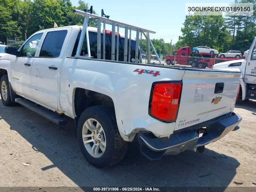 2014 Chevrolet Silverado 1500 1Lt VIN: 3GCUKRECXEG189150 Lot: 39731906