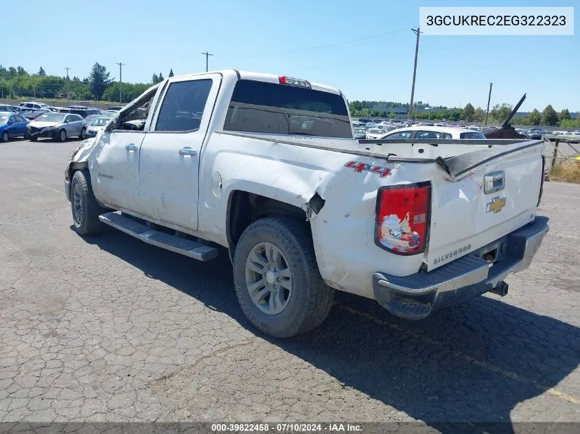 2014 Chevrolet Silverado 1500 1Lt/2Lt VIN: 3GCUKREC2EG322323 Lot: 39822458