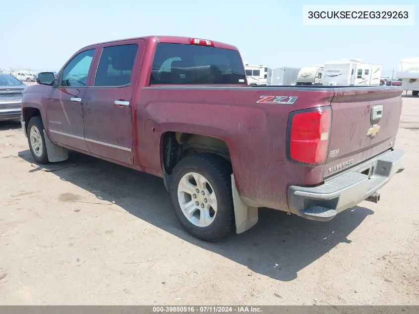 2014 Chevrolet Silverado 1500 2Lz VIN: 3GCUKSEC2EG329263 Lot: 39850516