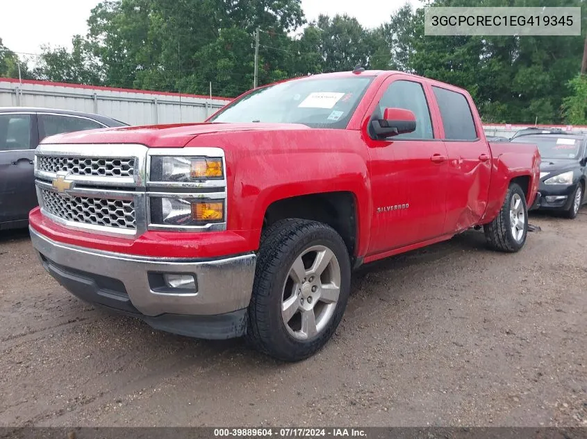 2014 Chevrolet Silverado 1500 1Lt VIN: 3GCPCREC1EG419345 Lot: 39889604