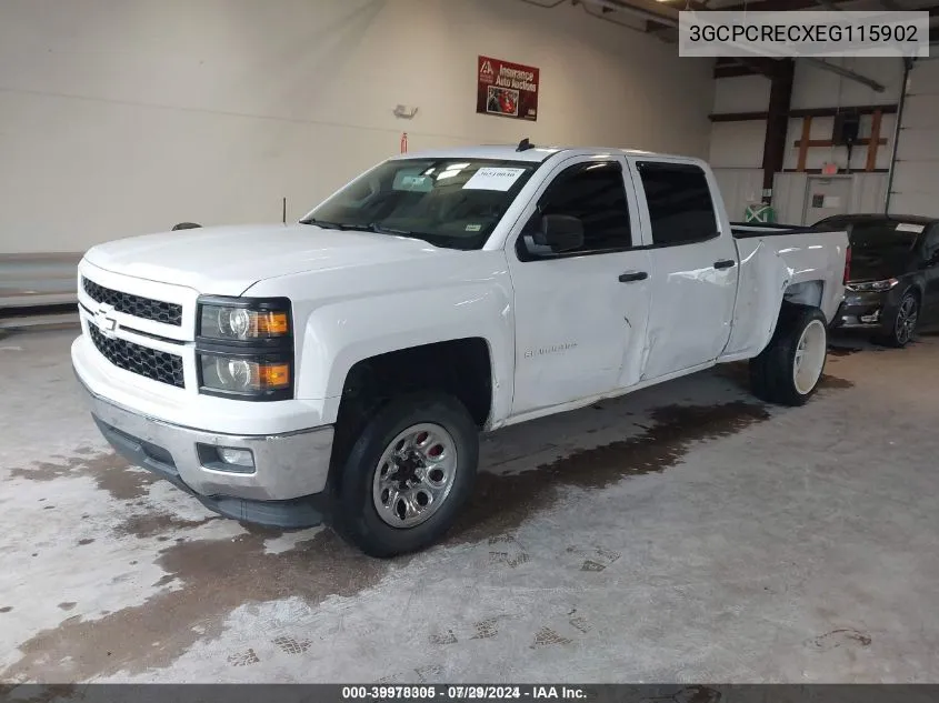 2014 Chevrolet Silverado 1500 1Lt VIN: 3GCPCRECXEG115902 Lot: 39978305