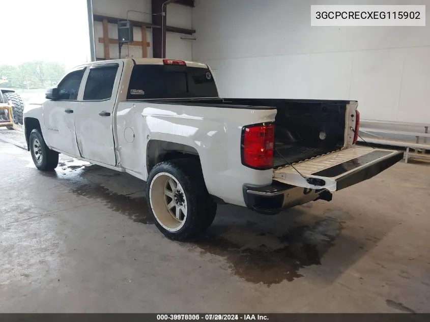 2014 Chevrolet Silverado 1500 1Lt VIN: 3GCPCRECXEG115902 Lot: 39978305