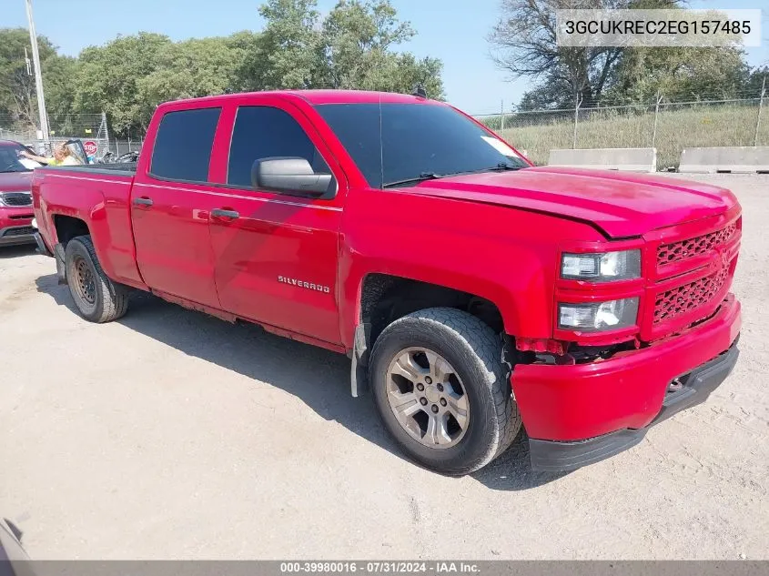 2014 Chevrolet Silverado 1500 2Lt VIN: 3GCUKREC2EG157485 Lot: 39980016