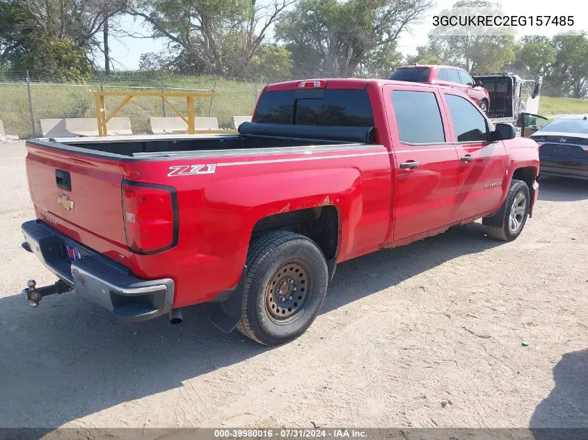 2014 Chevrolet Silverado 1500 2Lt VIN: 3GCUKREC2EG157485 Lot: 39980016