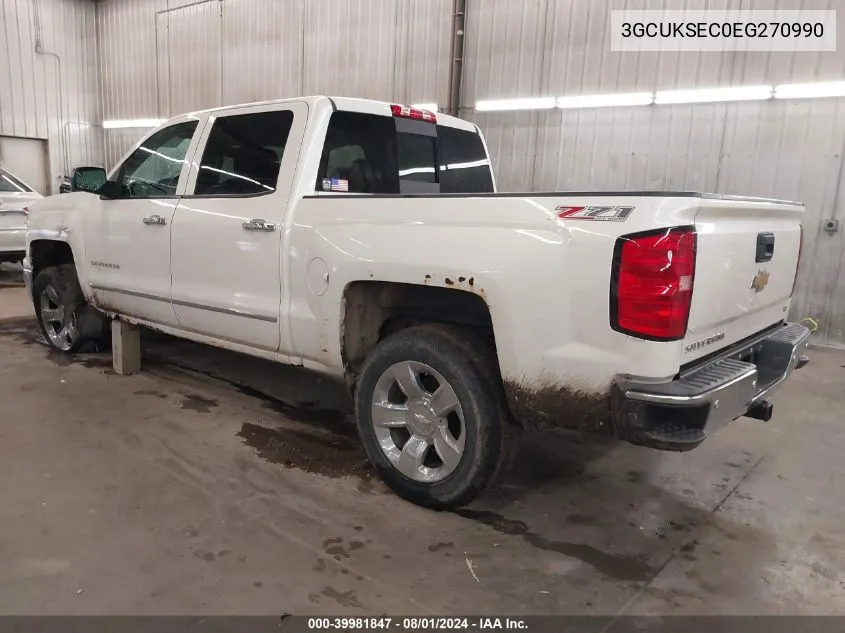 2014 Chevrolet Silverado 1500 2Lz VIN: 3GCUKSEC0EG270990 Lot: 39981847