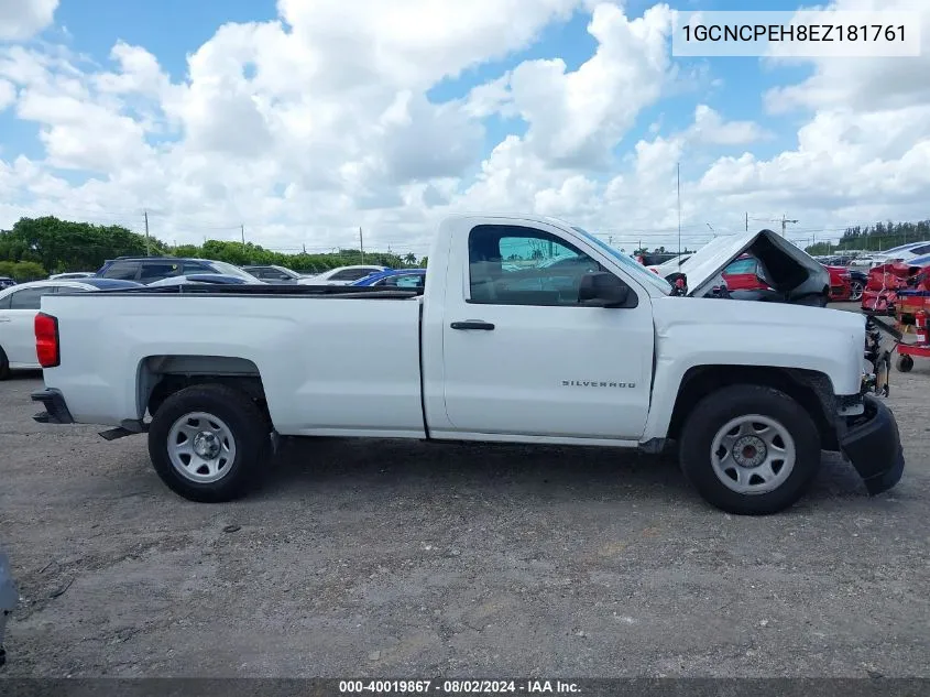 2014 Chevrolet Silverado 1500 Work Truck 1Wt VIN: 1GCNCPEH8EZ181761 Lot: 40019867