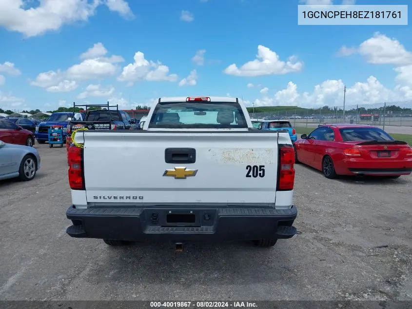 2014 Chevrolet Silverado 1500 Work Truck 1Wt VIN: 1GCNCPEH8EZ181761 Lot: 40019867