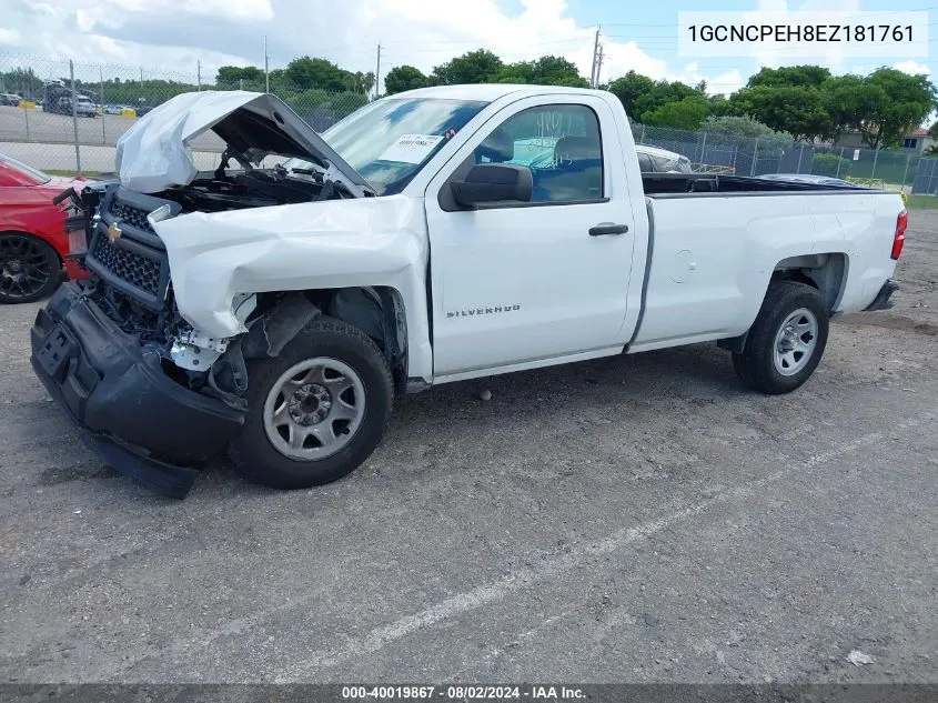 2014 Chevrolet Silverado 1500 Work Truck 1Wt VIN: 1GCNCPEH8EZ181761 Lot: 40019867