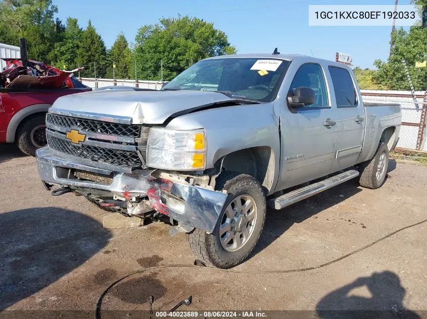 2014 Chevrolet Silverado 2500Hd Lt VIN: 1GC1KXC80EF192033 Lot: 40023689