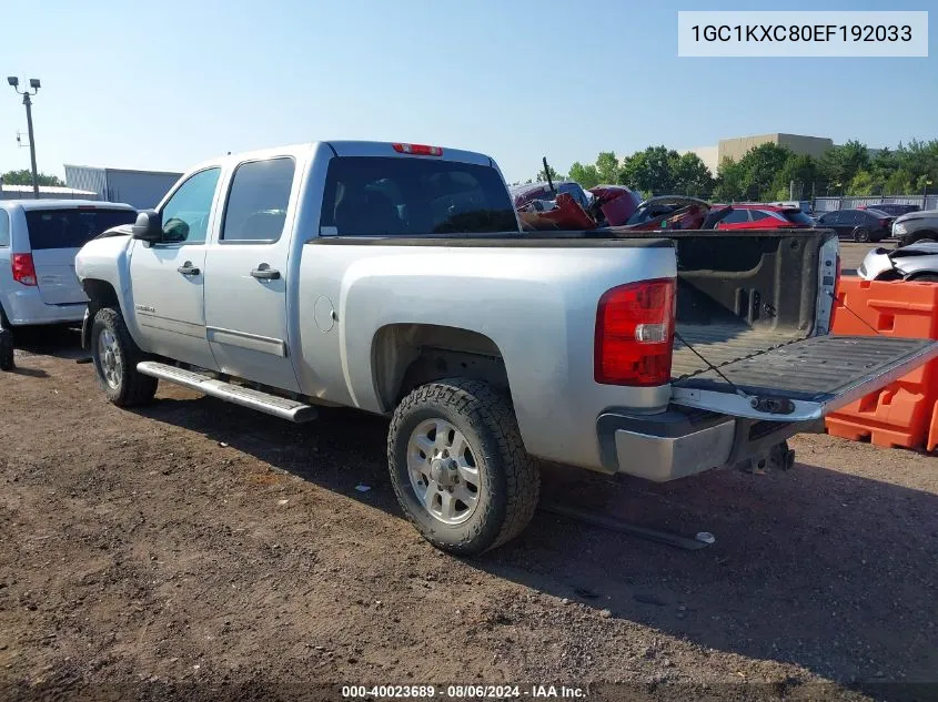 2014 Chevrolet Silverado 2500Hd Lt VIN: 1GC1KXC80EF192033 Lot: 40023689