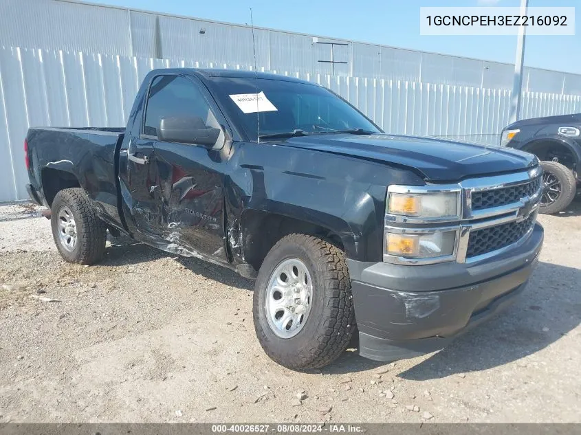 2014 Chevrolet Silverado 1500 Work Truck 1Wt VIN: 1GCNCPEH3EZ216092 Lot: 40026527