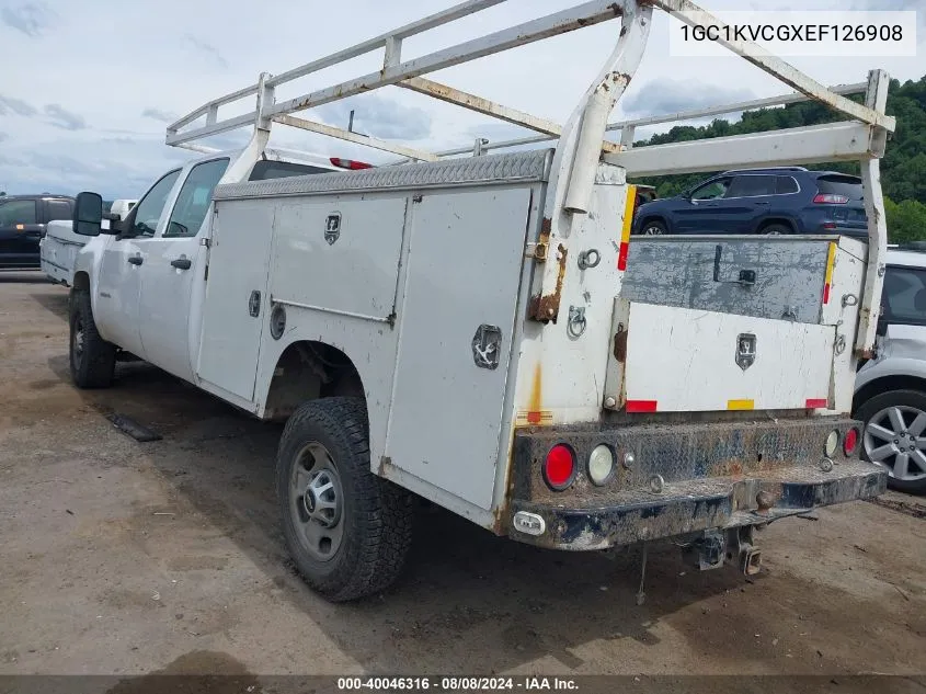 2014 Chevrolet Silverado 2500Hd Work Truck VIN: 1GC1KVCGXEF126908 Lot: 40046316