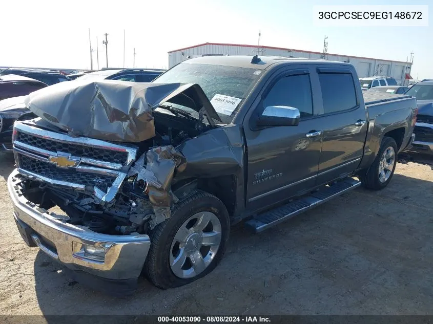 2014 Chevrolet Silverado C1500 Ltz VIN: 3GCPCSEC9EG148672 Lot: 40053090