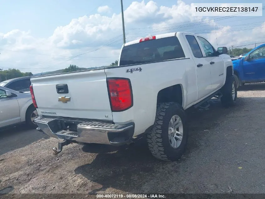 1GCVKREC2EZ138147 2014 Chevrolet Silverado 1500 1Lt