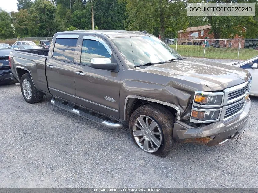 2014 Chevrolet Silverado 1500 High Country VIN: 3GCUKTEC6EG326243 Lot: 40094300