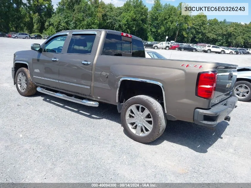 2014 Chevrolet Silverado 1500 High Country VIN: 3GCUKTEC6EG326243 Lot: 40094300