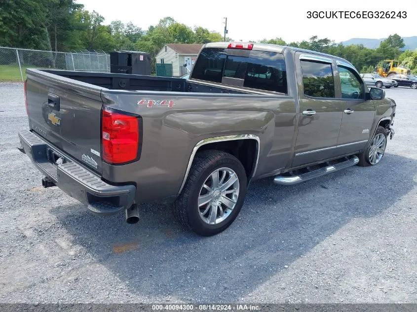 2014 Chevrolet Silverado 1500 High Country VIN: 3GCUKTEC6EG326243 Lot: 40094300