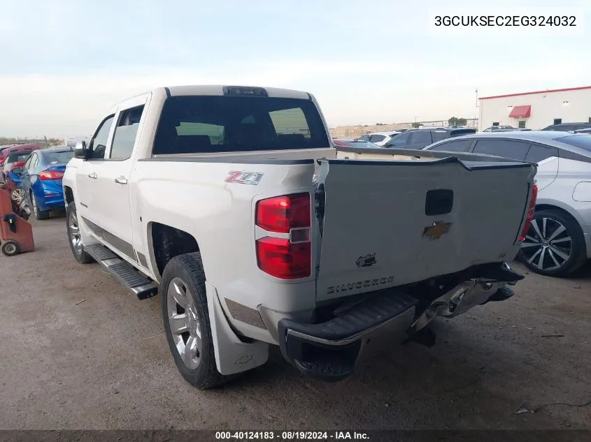 2014 Chevrolet Silverado 1500 2Lz VIN: 3GCUKSEC2EG324032 Lot: 40124183