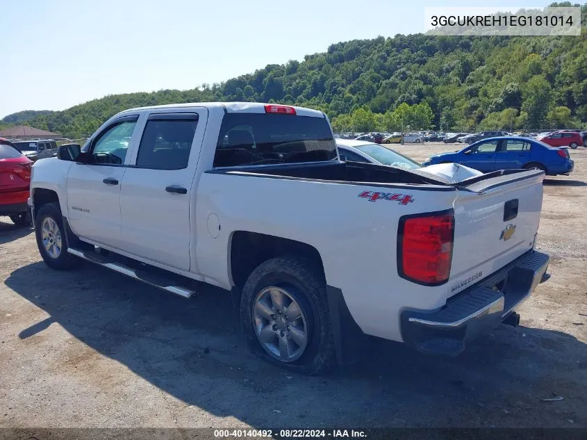 2014 Chevrolet Silverado 1500 1Lt VIN: 3GCUKREH1EG181014 Lot: 40140492