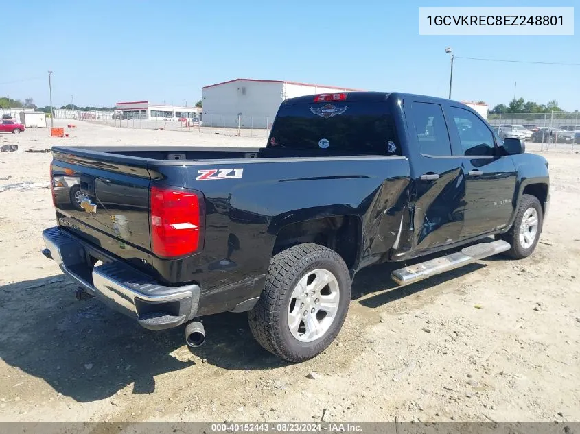 2014 Chevrolet Silverado 1500 2Lt VIN: 1GCVKREC8EZ248801 Lot: 40152443