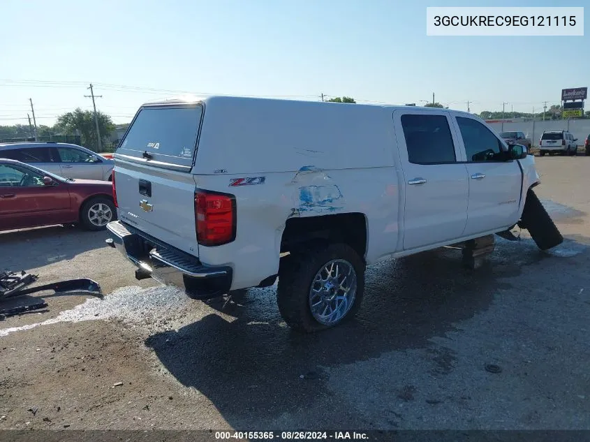 2014 Chevrolet Silverado 1500 2Lt VIN: 3GCUKREC9EG121115 Lot: 40155365