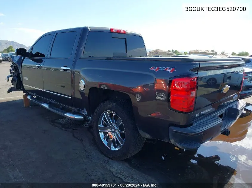 2014 Chevrolet Silverado 1500 High Country VIN: 3GCUKTEC3EG520700 Lot: 40159731