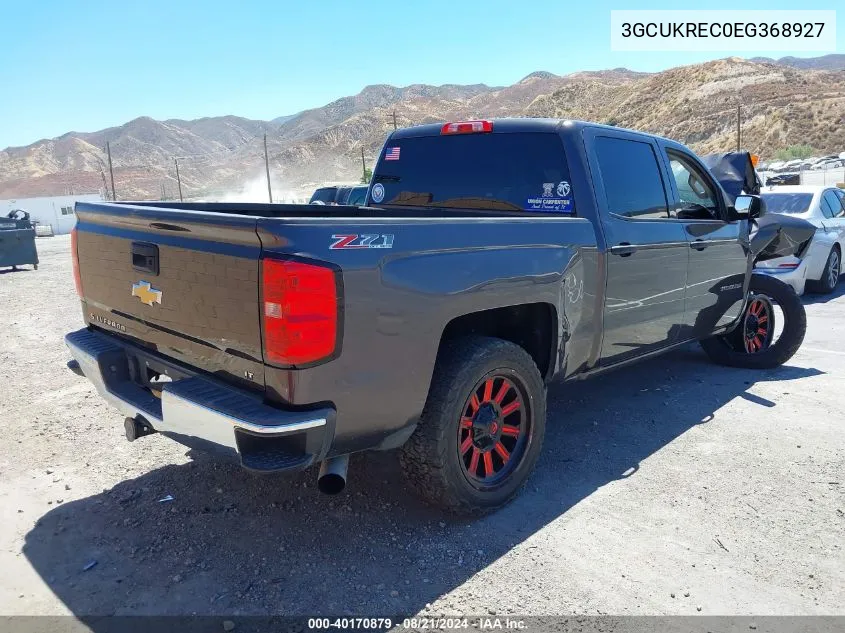 2014 Chevrolet Silverado 1500 2Lt VIN: 3GCUKREC0EG368927 Lot: 40170879