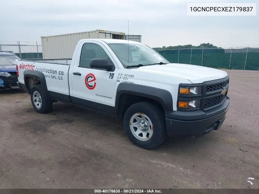 2014 Chevrolet Silverado 1500 Work Truck 1Wt VIN: 1GCNCPECXEZ179837 Lot: 40176635