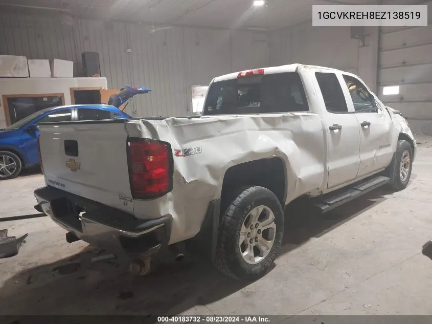 1GCVKREH8EZ138519 2014 Chevrolet Silverado 1500 1Lt/2Lt