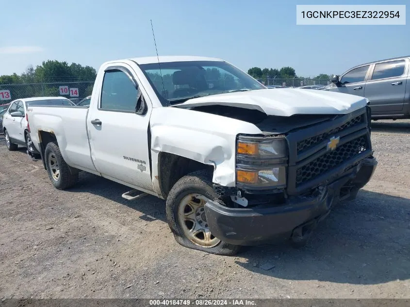 2014 Chevrolet Silverado 1500 Work Truck 1Wt VIN: 1GCNKPEC3EZ322954 Lot: 40184749