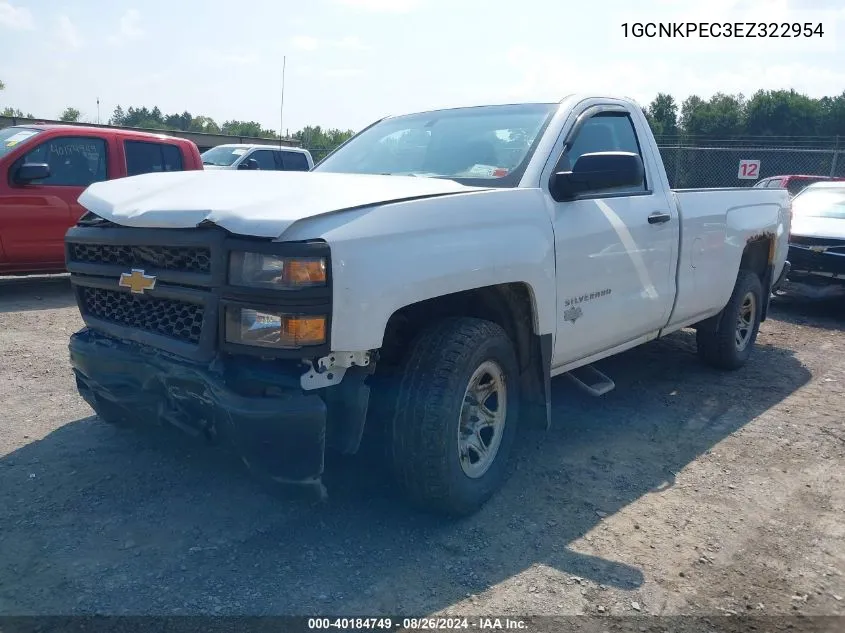 2014 Chevrolet Silverado 1500 Work Truck 1Wt VIN: 1GCNKPEC3EZ322954 Lot: 40184749