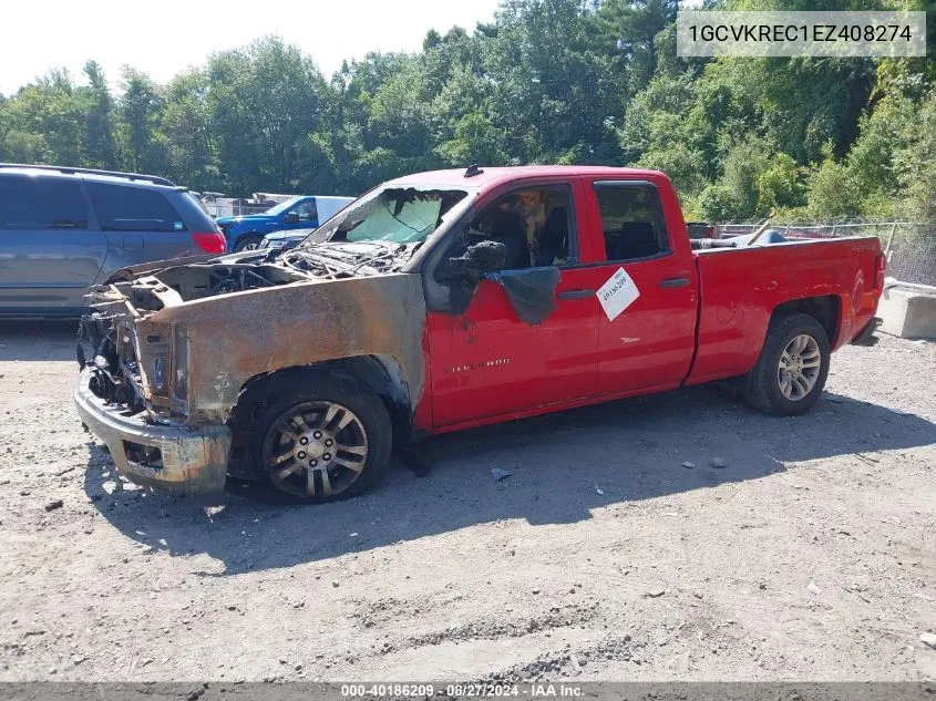 2014 Chevrolet Silverado 1500 1Lt VIN: 1GCVKREC1EZ408274 Lot: 40186209