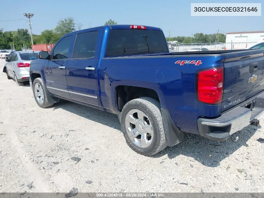 2014 Chevrolet Silverado 1500 1Lz VIN: 3GCUKSEC0EG321646 Lot: 40204815