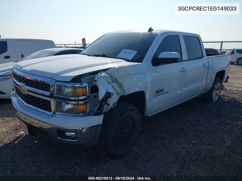 2014 Chevrolet Silverado 1500 C1500 Lt VIN: 3GCPCREC1EG149033 Lot: 40218013