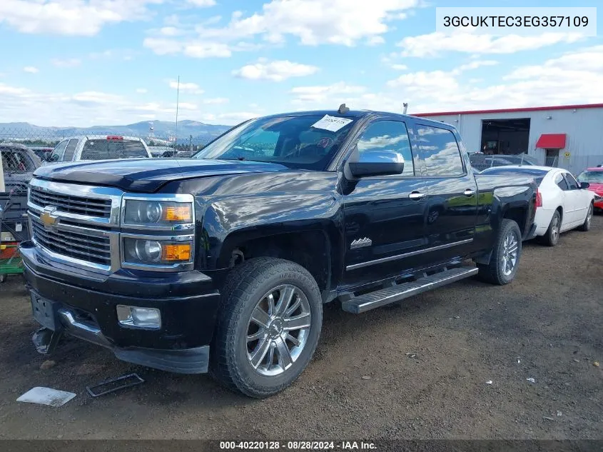 2014 Chevrolet Silverado 1500 High Country VIN: 3GCUKTEC3EG357109 Lot: 40220128