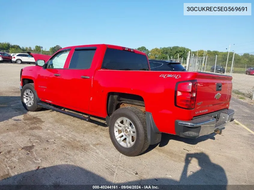 2014 Chevrolet Silverado 1500 K1500 Lt VIN: 3GCUKREC5EG569691 Lot: 40244161