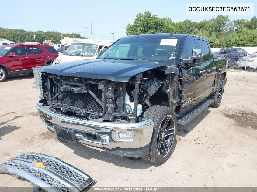 2014 Chevrolet Silverado 1500 1Lz VIN: 3GCUKSEC3EG563671 Lot: 40282137