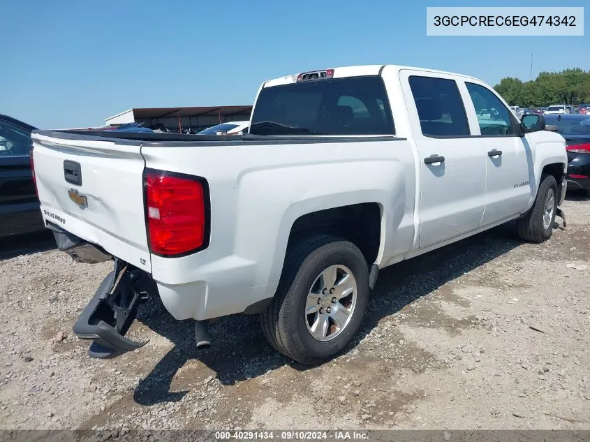 2014 Chevrolet Silverado 1500 1Lt VIN: 3GCPCREC6EG474342 Lot: 40291434