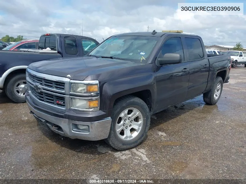 2014 Chevrolet Silverado 1500 2Lt VIN: 3GCUKREC3EG390906 Lot: 40318638