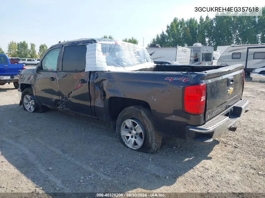 2014 Chevrolet Silverado 1500 1Lt VIN: 3GCUKREH4EG357618 Lot: 40328206