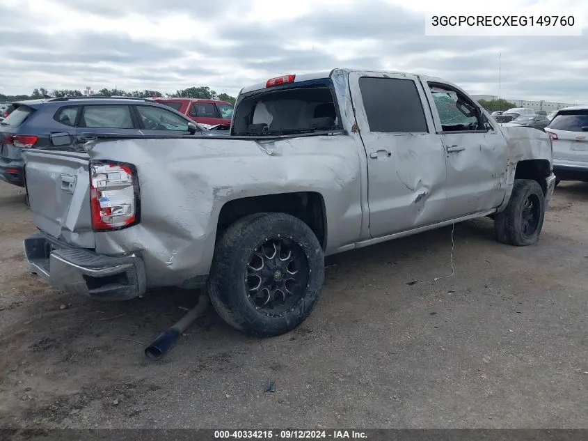 2014 Chevrolet Silverado 1500 1Lt VIN: 3GCPCRECXEG149760 Lot: 40334215