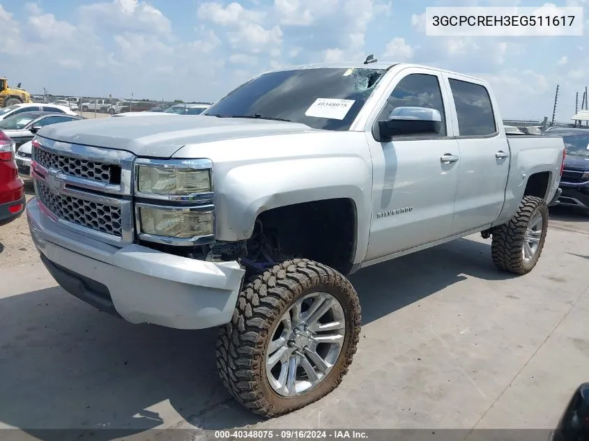 2014 Chevrolet Silverado 1500 1Lt VIN: 3GCPCREH3EG511617 Lot: 40348075