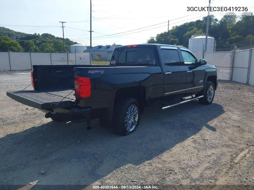 2014 Chevrolet Silverado 1500 High Country VIN: 3GCUKTEC3EG419236 Lot: 40351644