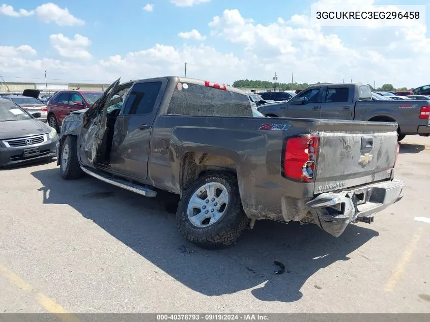 2014 Chevrolet Silverado 1500 2Lt VIN: 3GCUKREC3EG296458 Lot: 40378793