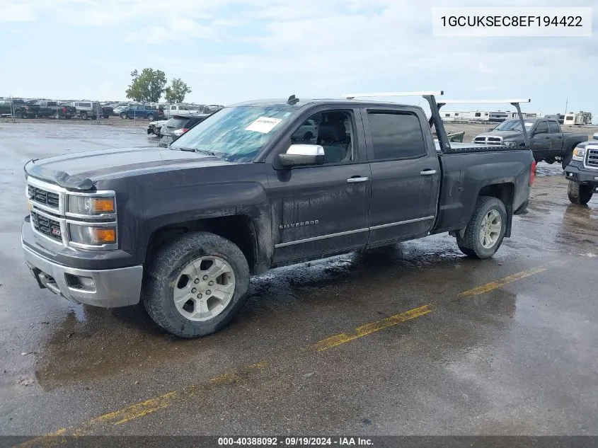 2014 Chevrolet Silverado 1500 1Lz/2Lz VIN: 1GCUKSEC8EF194422 Lot: 40388092