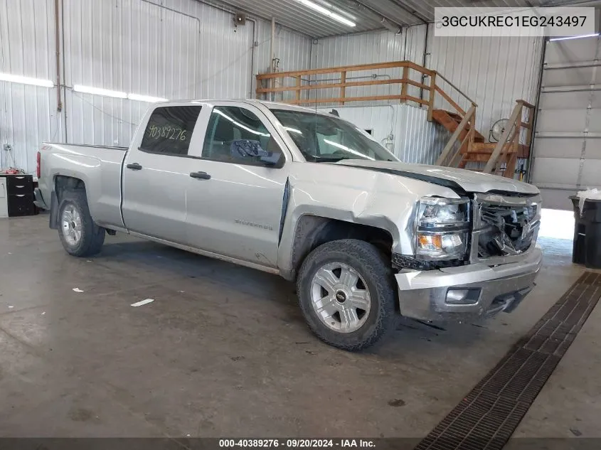 2014 Chevrolet Silverado 1500 2Lt VIN: 3GCUKREC1EG243497 Lot: 40389276