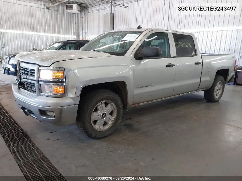 2014 Chevrolet Silverado 1500 2Lt VIN: 3GCUKREC1EG243497 Lot: 40389276